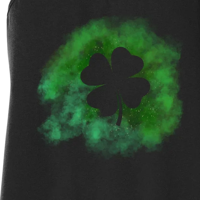 Lucky St Patrick's Day Clover Holiday Women's Racerback Tank