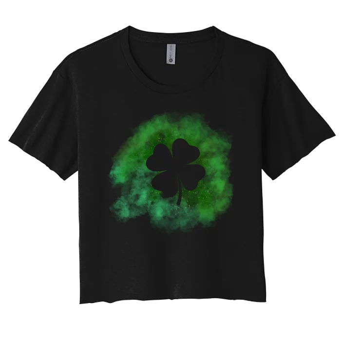 Lucky St Patrick's Day Clover Holiday Women's Crop Top Tee