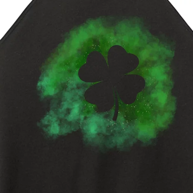 Lucky St Patrick's Day Clover Holiday Women’s Perfect Tri Rocker Tank