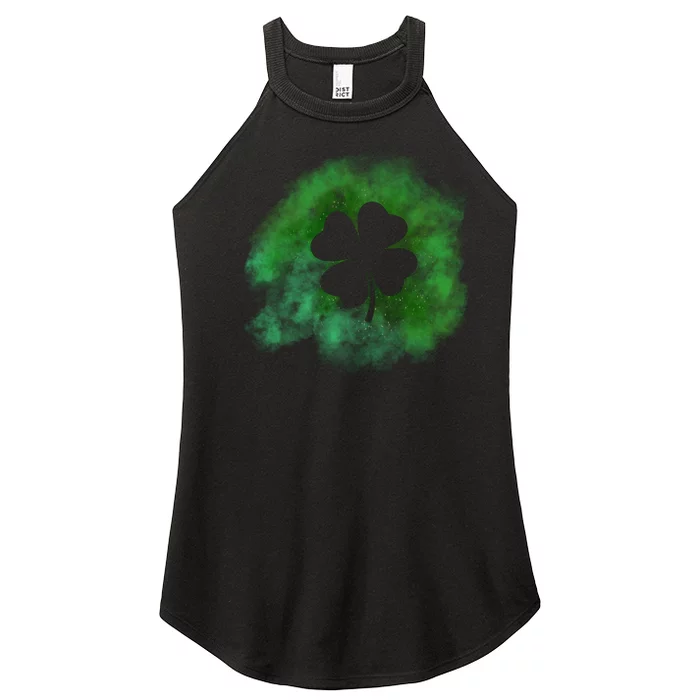 Lucky St Patrick's Day Clover Holiday Women’s Perfect Tri Rocker Tank