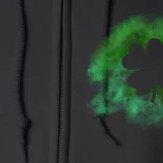 Lucky St Patrick's Day Clover Holiday Full Zip Hoodie