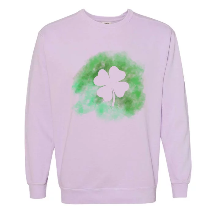 Lucky St Patrick's Day Clover Holiday Garment-Dyed Sweatshirt