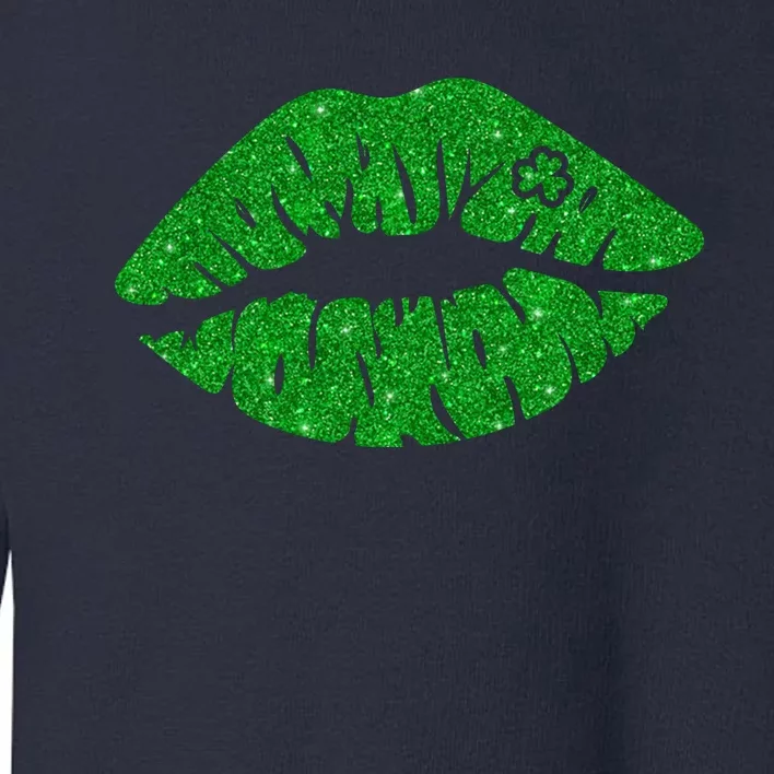 Lucky St Patrick's Day Lips Kiss Toddler Sweatshirt