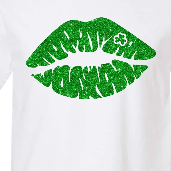 Lucky St Patrick's Day Lips Kiss Garment-Dyed Heavyweight T-Shirt