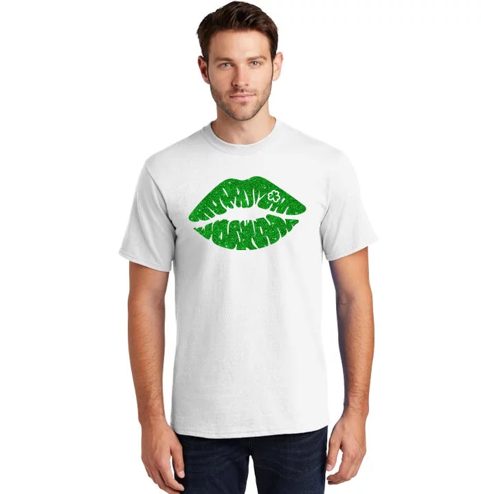 Lucky St Patrick's Day Lips Kiss Tall T-Shirt