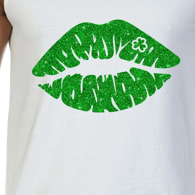 Lucky St Patrick's Day Lips Kiss Comfort Colors® Tank Top