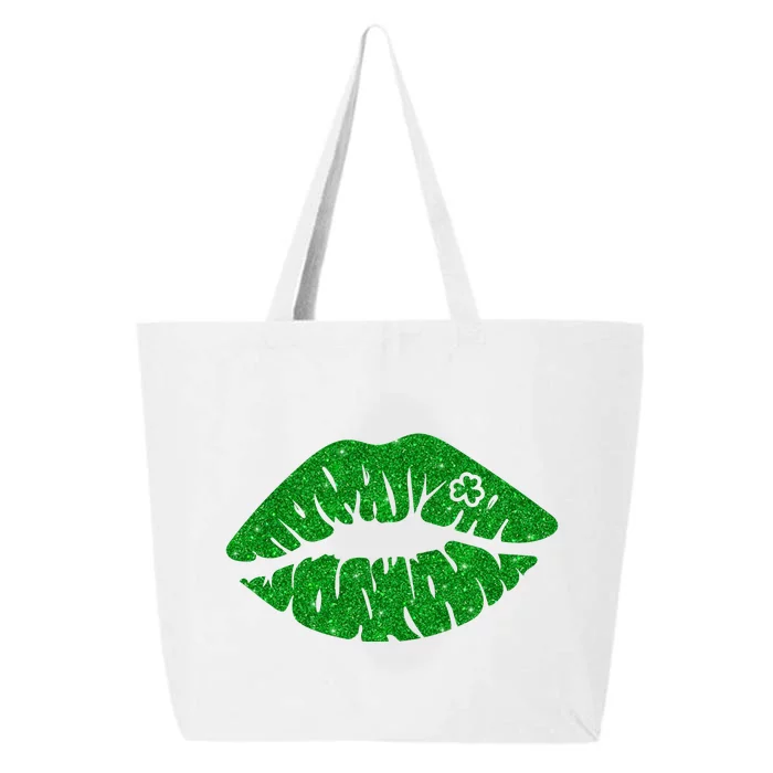 Lucky St Patrick's Day Lips Kiss 25L Jumbo Tote