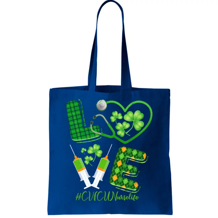 Love St Patricks Cvicu Nurse Life Irish Shamrocks Cool Gift Tote Bag