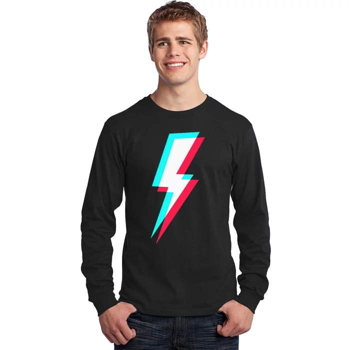 Lightning Symbol Power Electricity Bolt Graphic Long Sleeve Shirt