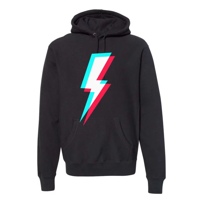 Lightning Symbol Power Electricity Bolt Graphic Premium Hoodie