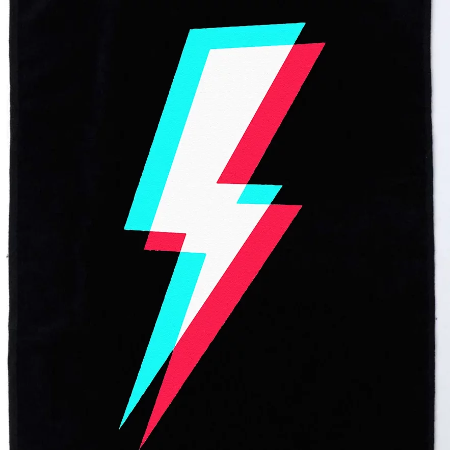 Lightning Symbol Power Electricity Bolt Graphic Platinum Collection Golf Towel