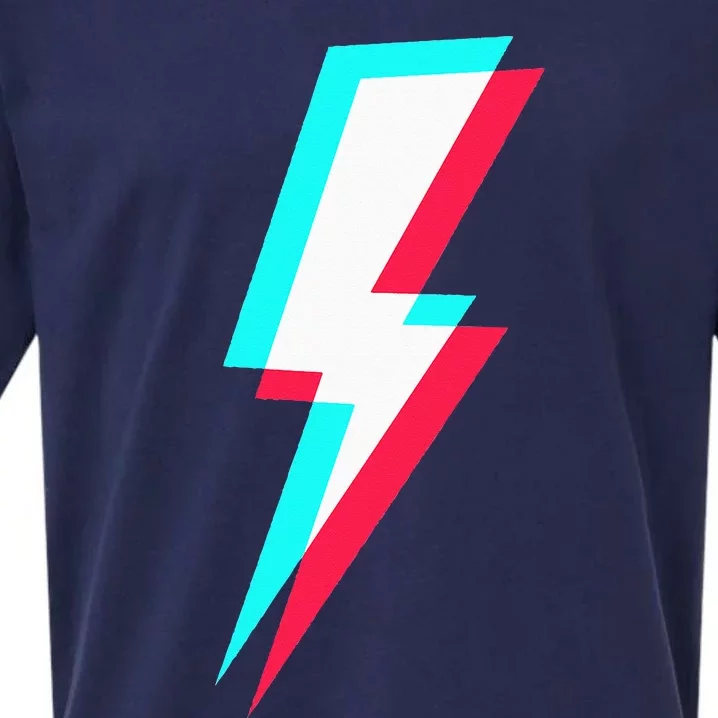 Lightning Symbol Power Electricity Bolt Graphic Sueded Cloud Jersey T-Shirt