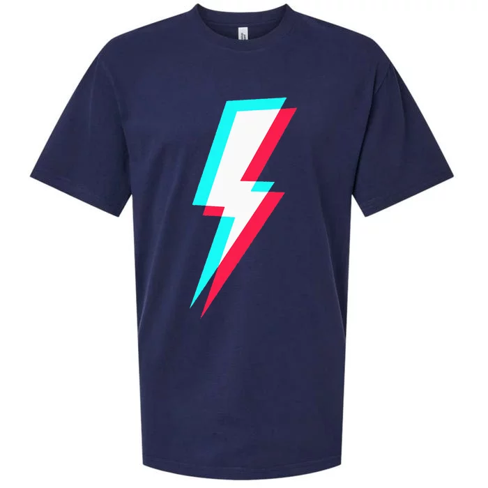 Lightning Symbol Power Electricity Bolt Graphic Sueded Cloud Jersey T-Shirt