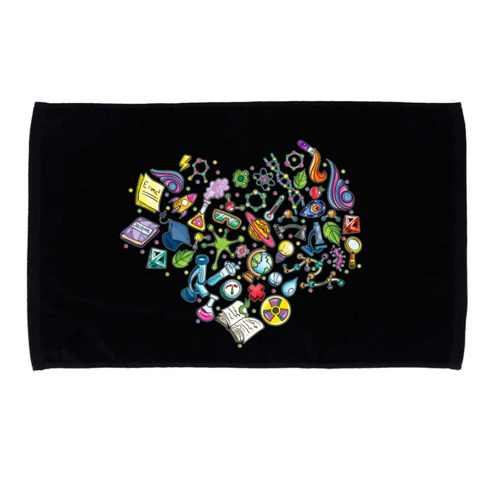 Love Science Pattern Heart Microfiber Hand Towel