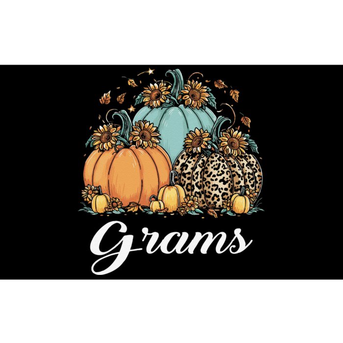 Leopard Sunflower Pumpkin Grams Halloween Bumper Sticker