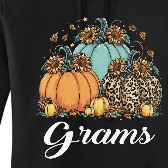 Leopard Sunflower Pumpkin Grams Halloween Women's Pullover Hoodie