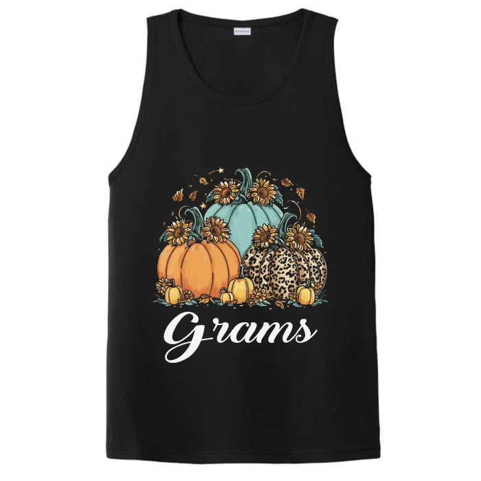 Leopard Sunflower Pumpkin Grams Halloween Performance Tank