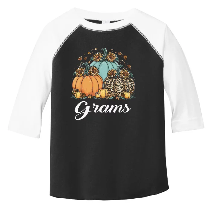 Leopard Sunflower Pumpkin Grams Halloween Toddler Fine Jersey T-Shirt