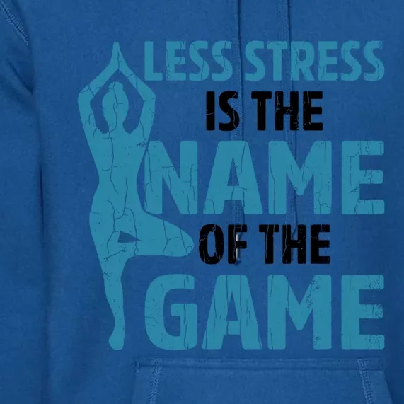 Less Stress Ptsd Awareness Teal Ribbon Happy Graphic Gift Premium Hoodie