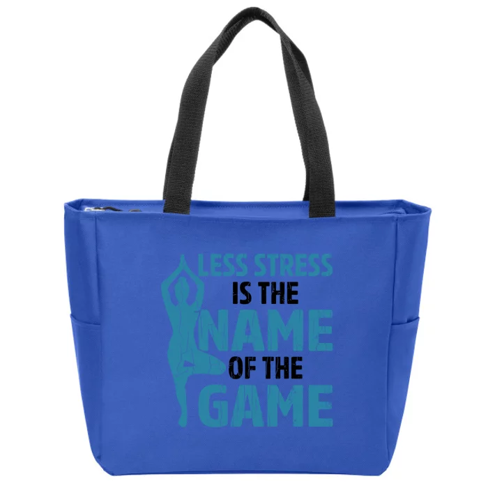 Less Stress Ptsd Awareness Teal Ribbon Happy Graphic Gift Zip Tote Bag