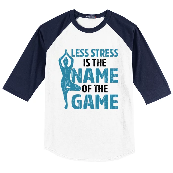 Less Stress Ptsd Awareness Teal Ribbon Happy Graphic Gift Baseball Sleeve Shirt