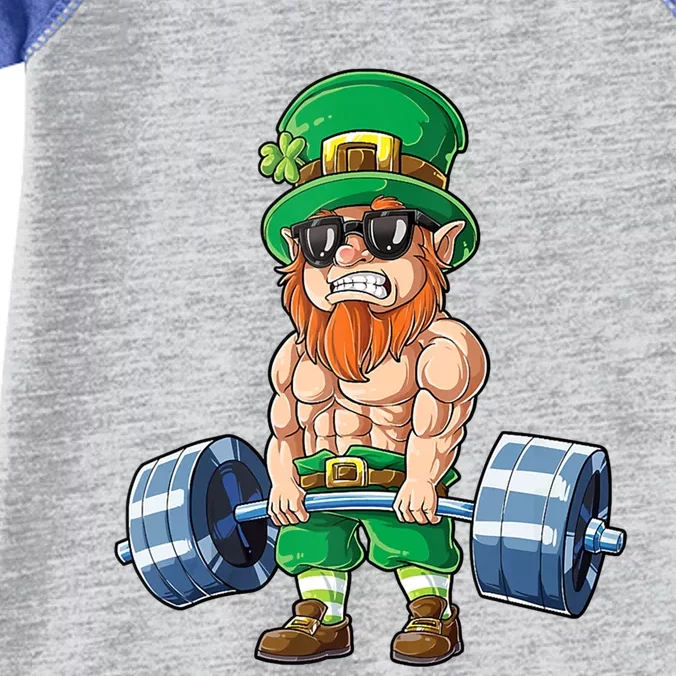 Leprechaun St Patricks Day Weightlifting Deadlift Fitness Gift Infant Baby Jersey Bodysuit