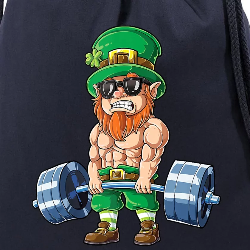 Leprechaun St Patricks Day Weightlifting Deadlift Fitness Gift Drawstring Bag