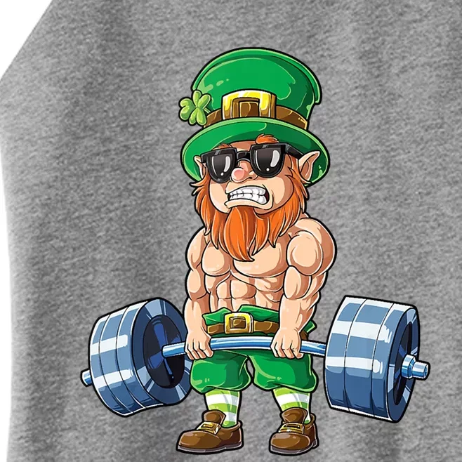 Leprechaun St Patricks Day Weightlifting Deadlift Fitness Gift Women’s Perfect Tri Rocker Tank