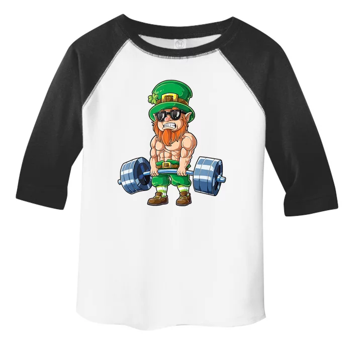 Leprechaun St Patricks Day Weightlifting Deadlift Fitness Gift Toddler Fine Jersey T-Shirt