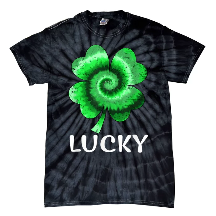 Lucky St Patrick's Day St Paddy's Outfit Shamrock Tie Dye Tie-Dye T-Shirt