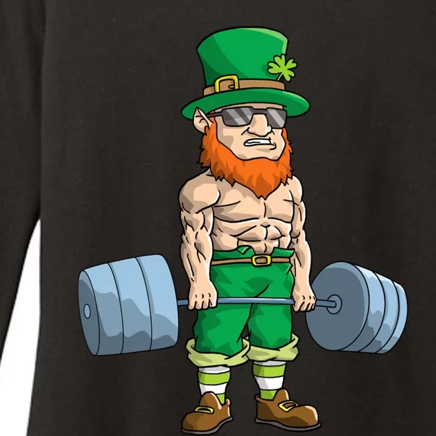 Leprechaun St Patricks Day Deadlift Fitness Weightlifting Cool Gift Womens CVC Long Sleeve Shirt