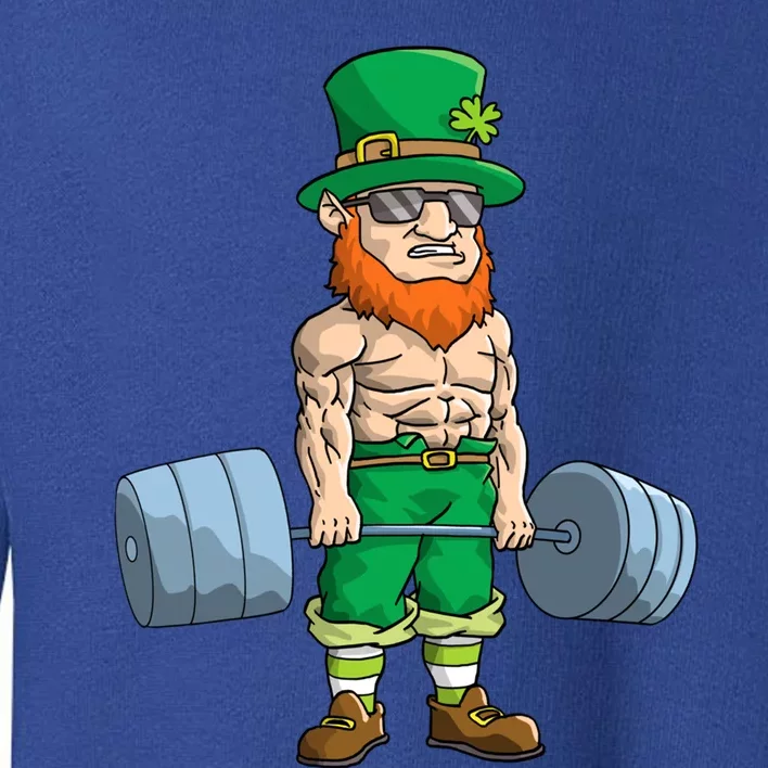 Leprechaun St Patricks Day Deadlift Fitness Weightlifting Cool Gift Toddler Sweatshirt