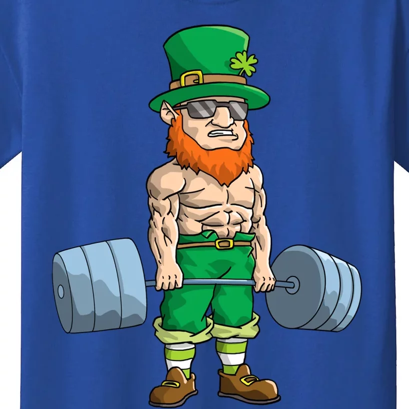 Leprechaun St Patricks Day Deadlift Fitness Weightlifting Cool Gift Kids T-Shirt