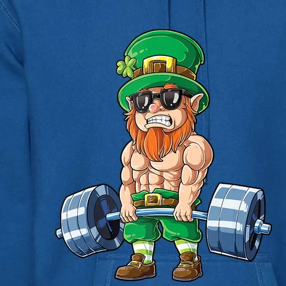 Leprechaun St Patricks Day Weightlifting Deadlift Fitness Meaningful Gift Premium Hoodie