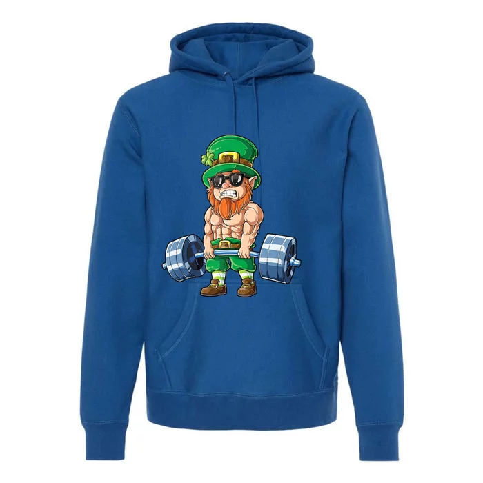 Leprechaun St Patricks Day Weightlifting Deadlift Fitness Meaningful Gift Premium Hoodie