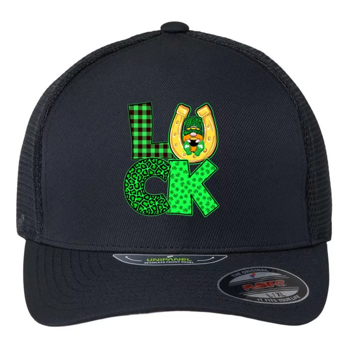 Luck St Patricks Day Lucky Leprechaun Cute Flexfit Unipanel Trucker Cap