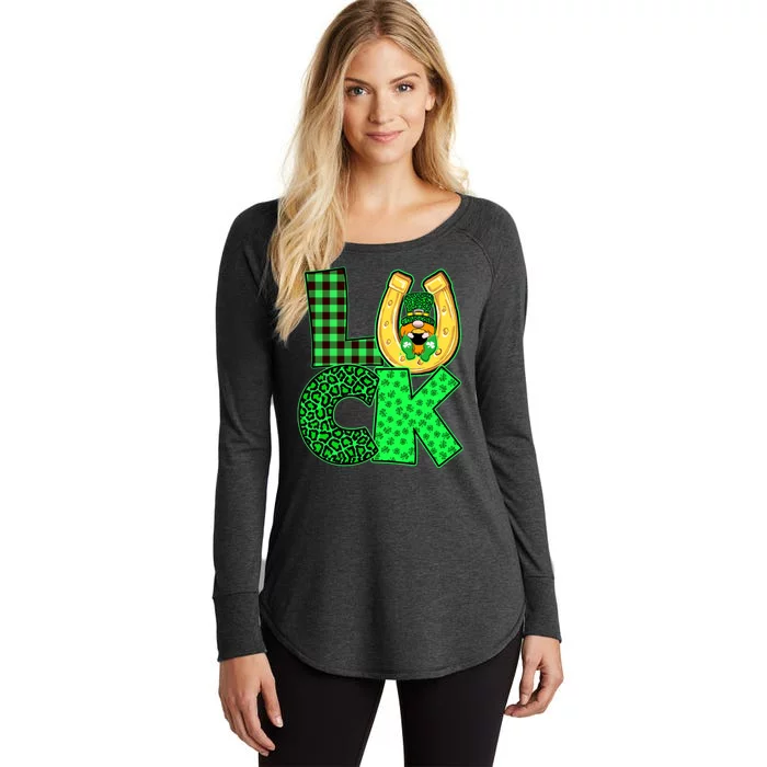 Luck St Patricks Day Lucky Leprechaun Cute Women's Perfect Tri Tunic Long Sleeve Shirt