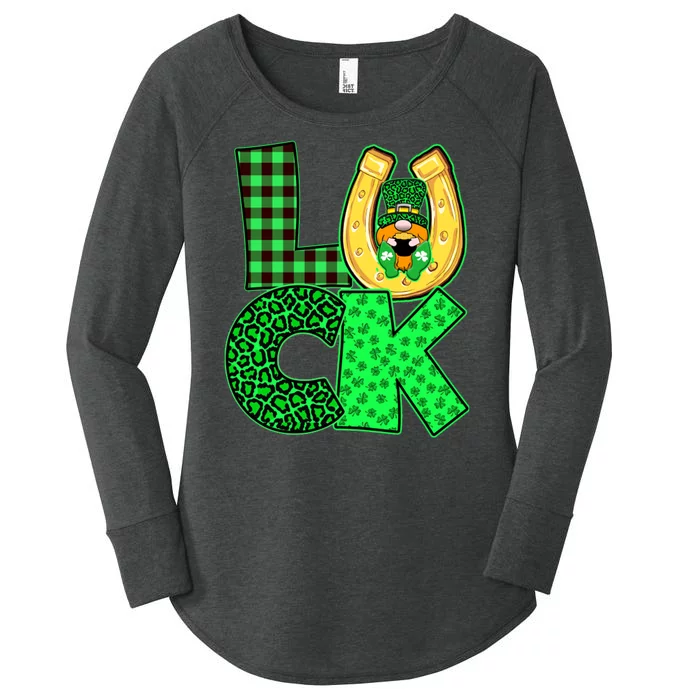 Luck St Patricks Day Lucky Leprechaun Cute Women's Perfect Tri Tunic Long Sleeve Shirt