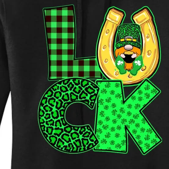 Luck St Patricks Day Lucky Leprechaun Cute Women's Pullover Hoodie