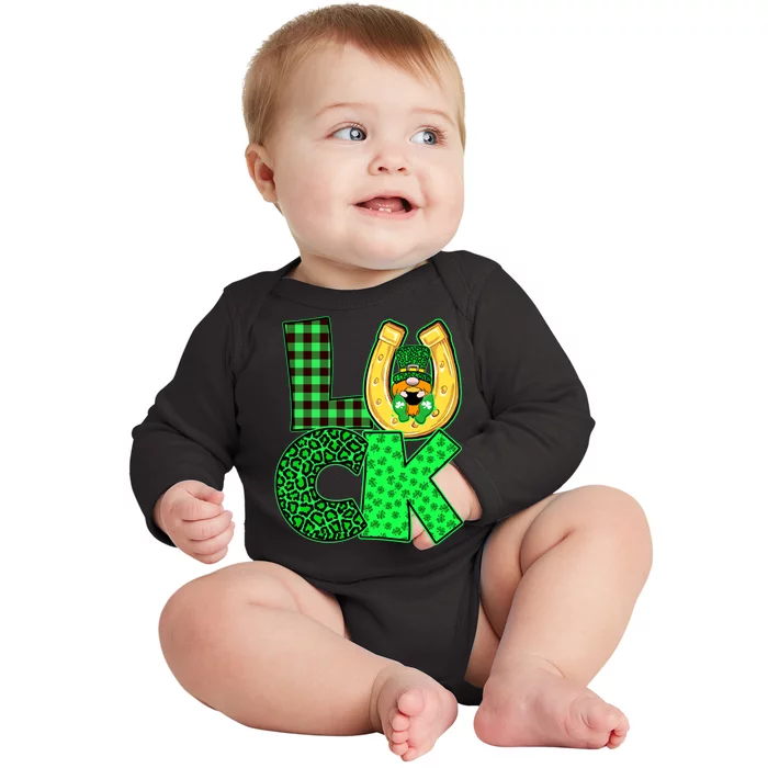 Luck St Patricks Day Lucky Leprechaun Cute Baby Long Sleeve Bodysuit