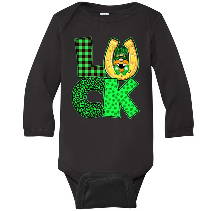 Luck St Patricks Day Lucky Leprechaun Cute Baby Long Sleeve Bodysuit