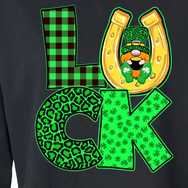 Luck St Patricks Day Lucky Leprechaun Cute Cropped Pullover Crew