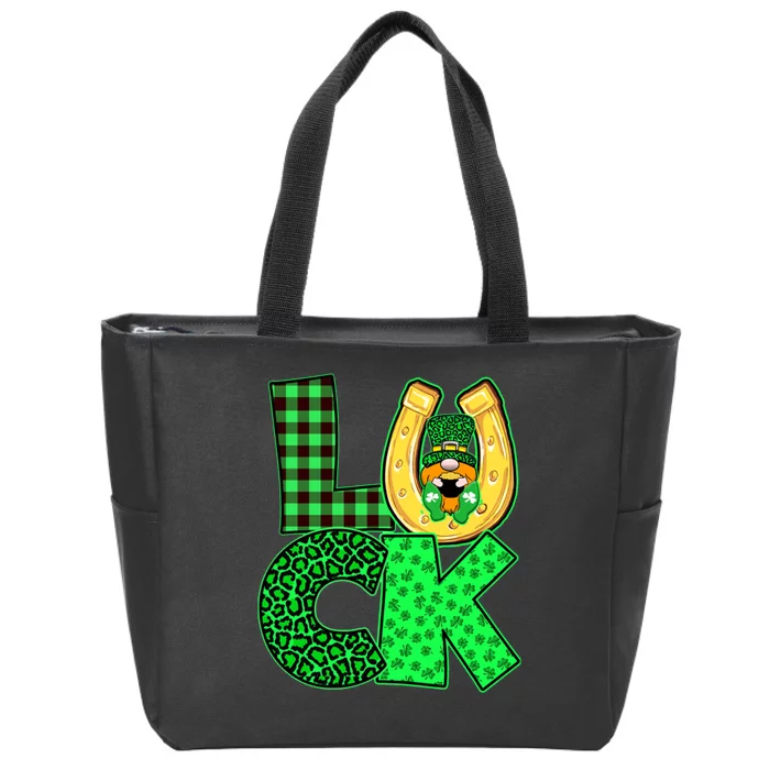 Luck St Patricks Day Lucky Leprechaun Cute Zip Tote Bag