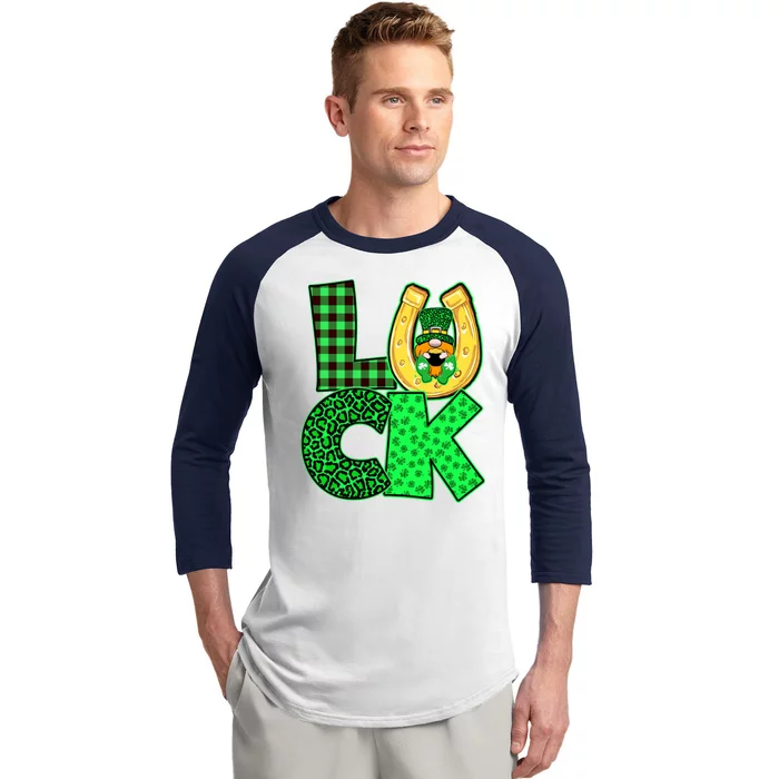 Luck St Patricks Day Lucky Leprechaun Cute Baseball Sleeve Shirt