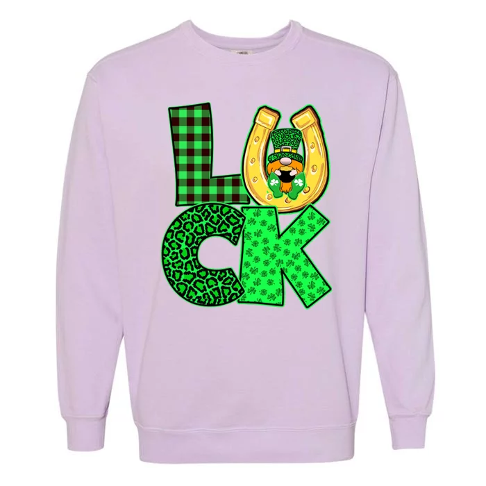 Luck St Patricks Day Lucky Leprechaun Cute Garment-Dyed Sweatshirt