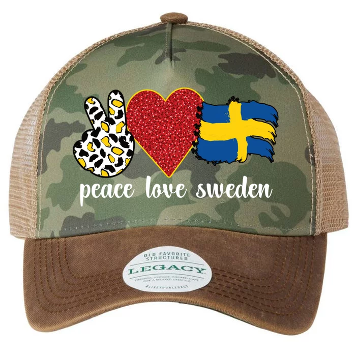 Love Sweden Proud Swedish Flag Swedish Roots Gift Legacy Tie Dye Trucker Hat