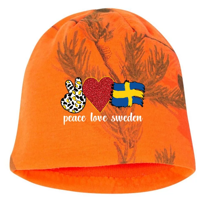 Love Sweden Proud Swedish Flag Swedish Roots Gift Kati - Camo Knit Beanie