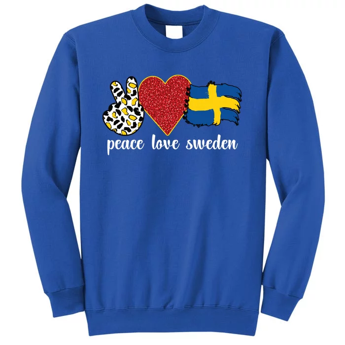 Love Sweden Proud Swedish Flag Swedish Roots Gift Sweatshirt