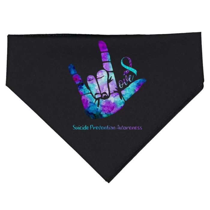 Love Suicide Prevention Awareness USA-Made Doggie Bandana