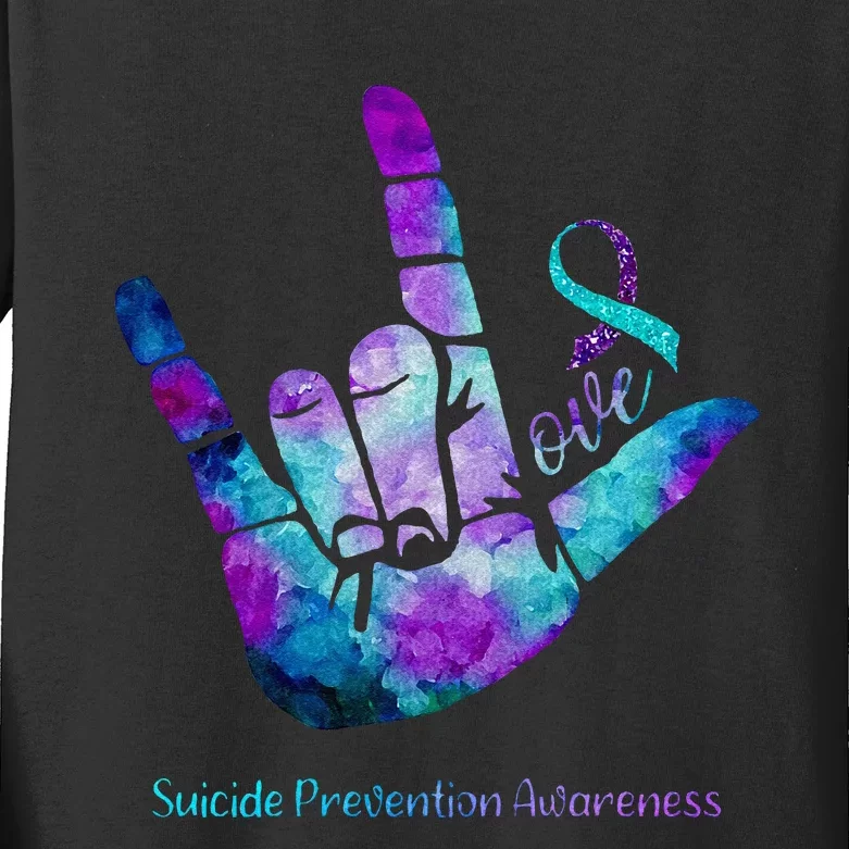 Love Suicide Prevention Awareness Kids Long Sleeve Shirt